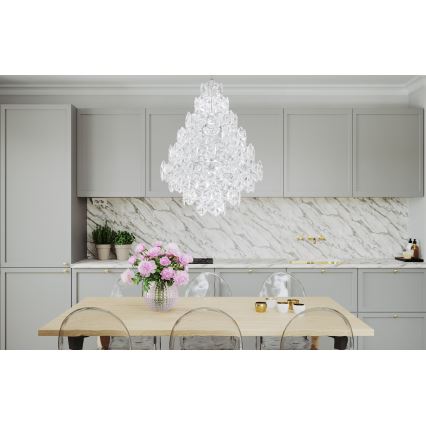 ByRydens - Lestenec na verigi MONARQUE GRANDE 11xE14/5W/230V prozorna pr. 58 cm