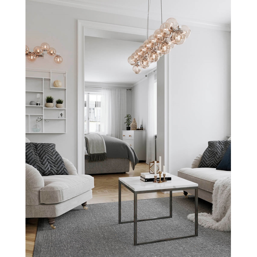 ByRydens - Lestenec na vrvici SPLENDOR 25xG9/5W/230V dimna/rjava