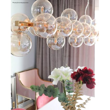 ByRydens - Lestenec na vrvici SPLENDOR 25xG9/5W/230V dimna/rjava