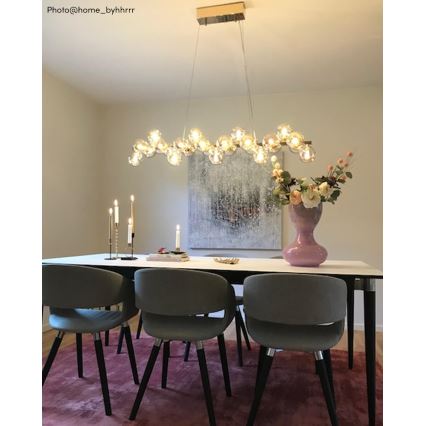 ByRydens - Lestenec na vrvici SPLENDOR 25xG9/5W/230V dimna/rjava