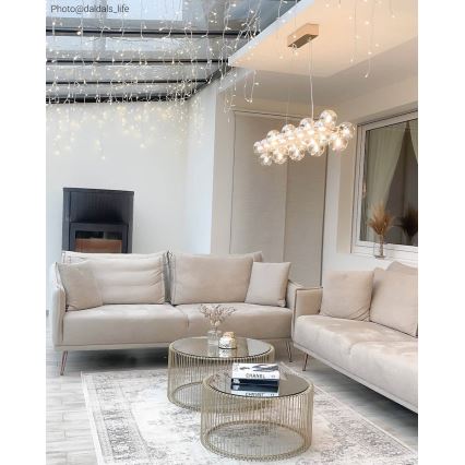 ByRydens - Lestenec na vrvici SPLENDOR 25xG9/5W/230V dimna/rjava