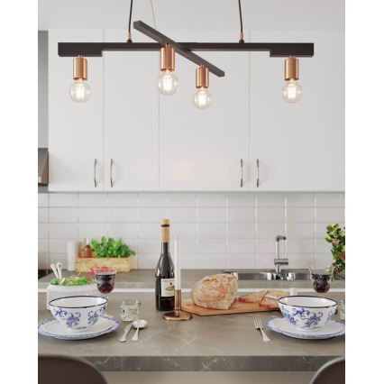 ByRydens - Viseča svetilka na kablu ZEONA 4xE27/5W/230V