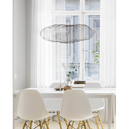 ByRydens - LED Lestenec na vrvici HAYDEN LED/15W/230V črna