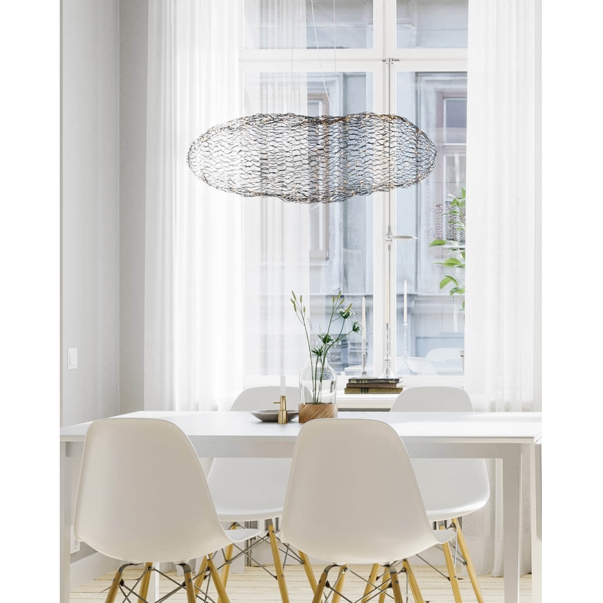 ByRydens - LED Lestenec na vrvici HAYDEN LED/15W/230V črna