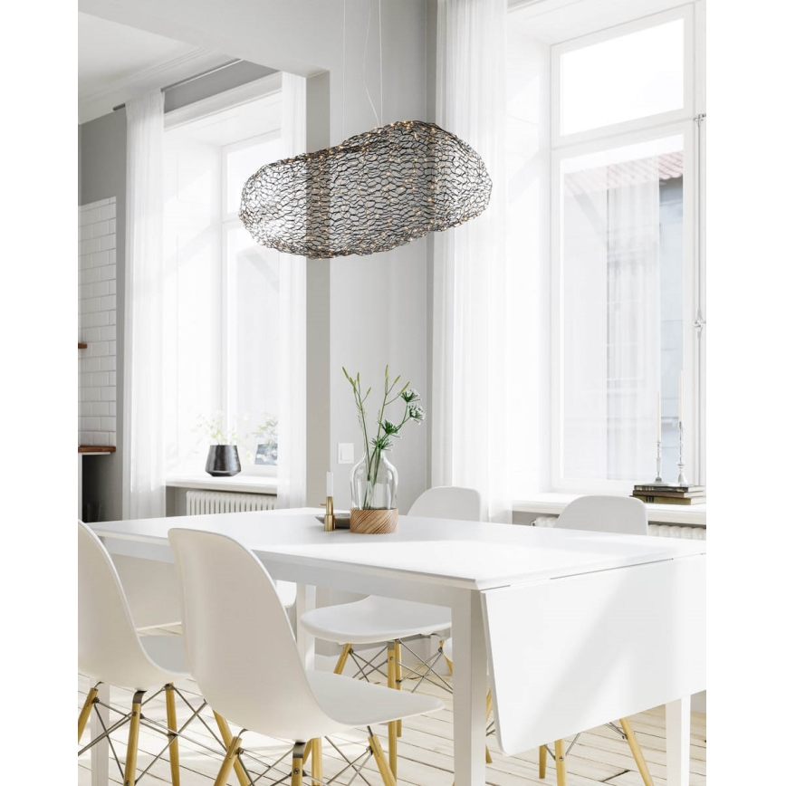 ByRydens - LED Lestenec na vrvici HAYDEN LED/15W/230V črna