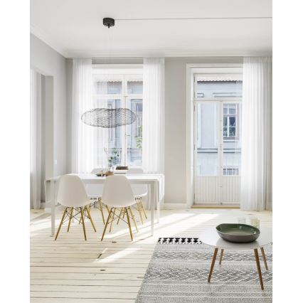 ByRydens - LED Lestenec na vrvici HAYDEN LED/15W/230V črna