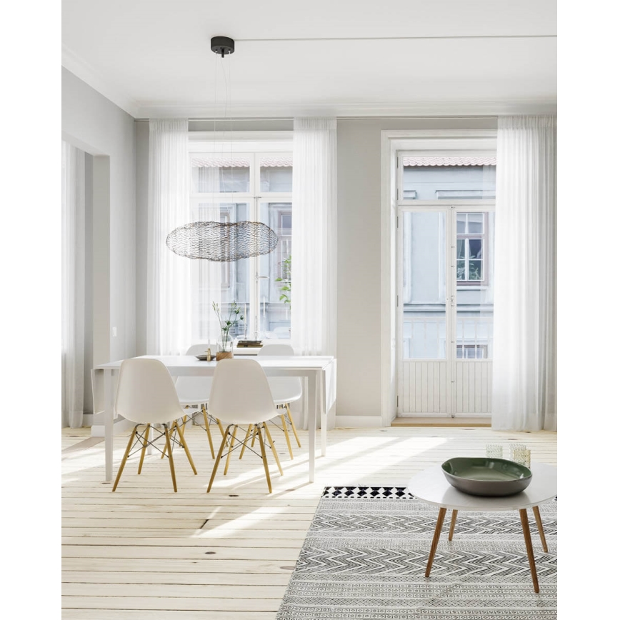 ByRydens - LED Lestenec na vrvici HAYDEN LED/15W/230V črna