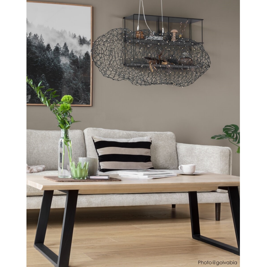 ByRydens - LED Lestenec na vrvici HAYDEN LED/15W/230V črna