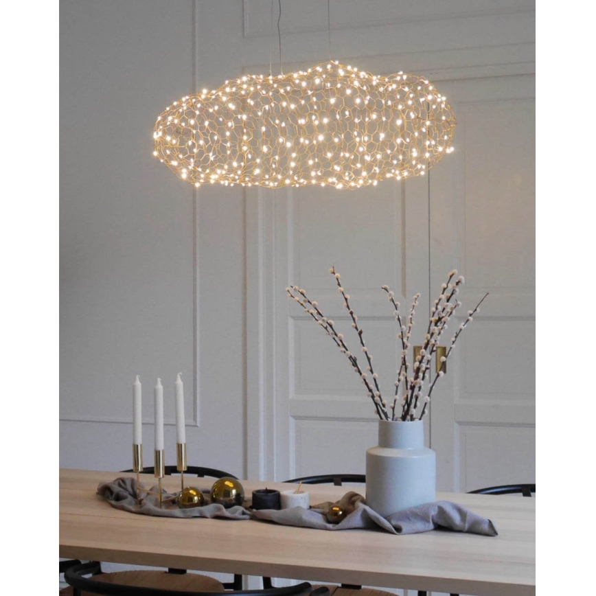 ByRydens - LED Lestenec na vrvici HAYDEN LED/15W/230V zlata