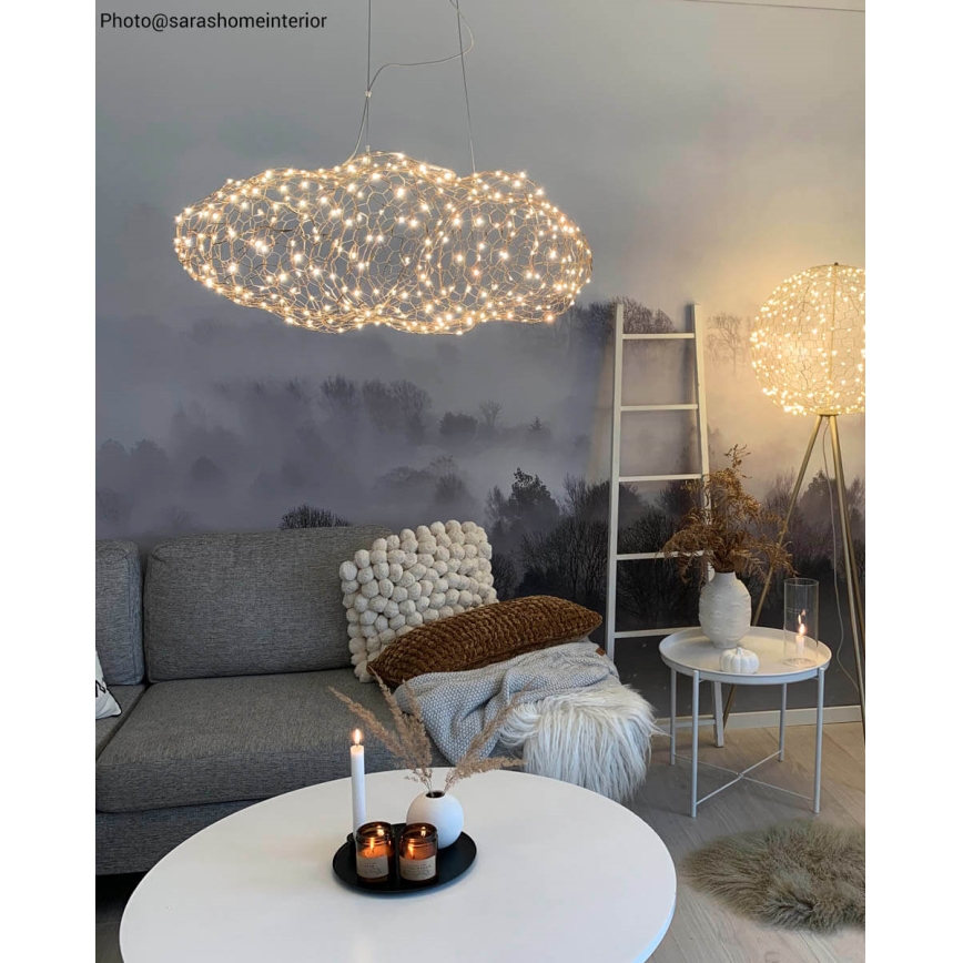ByRydens - LED Lestenec na vrvici HAYDEN LED/15W/230V zlata