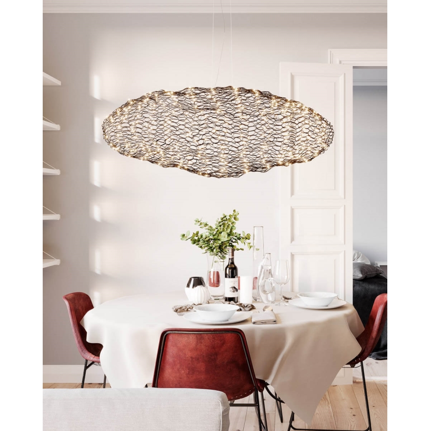 ByRydens - LED Lestenec na vrvici HAYDEN LED/20W/230V črna
