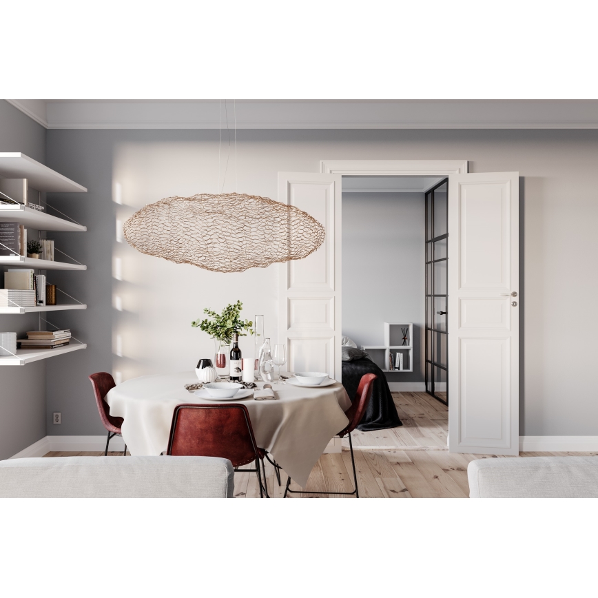 ByRydens - LED Lestenec na vrvici HAYDEN LED/20W/230V zlata