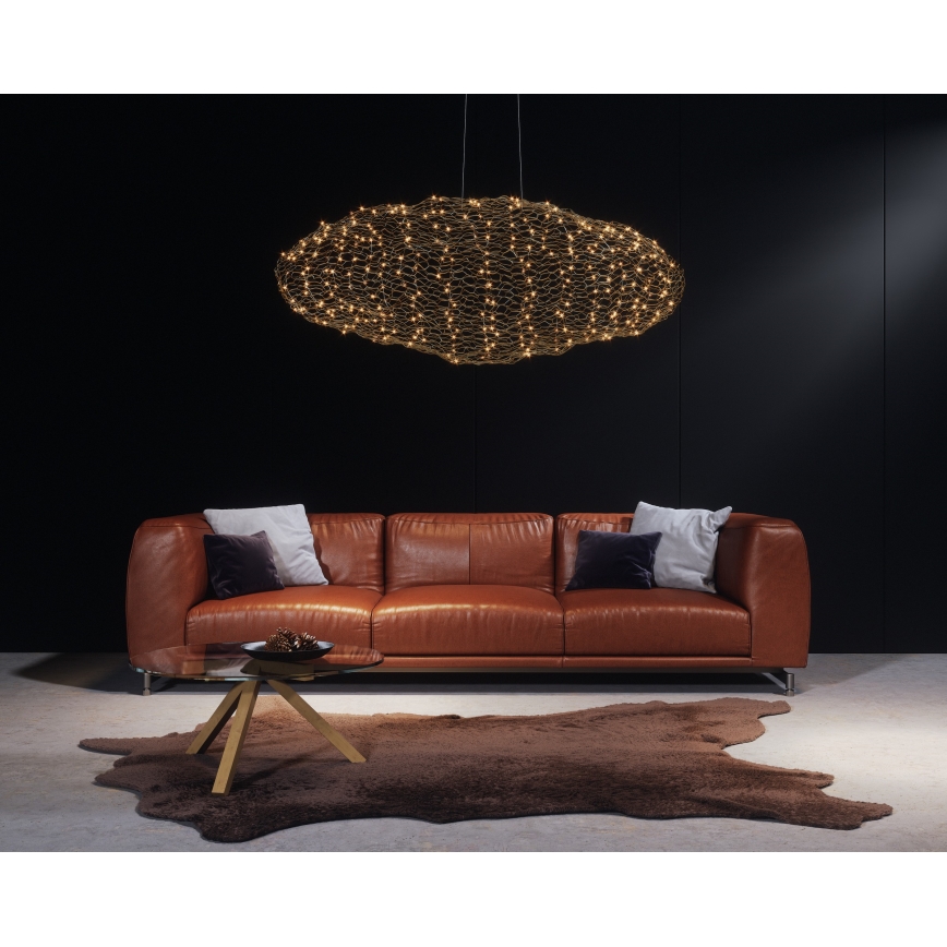 ByRydens - LED Lestenec na vrvici HAYDEN LED/20W/230V zlata