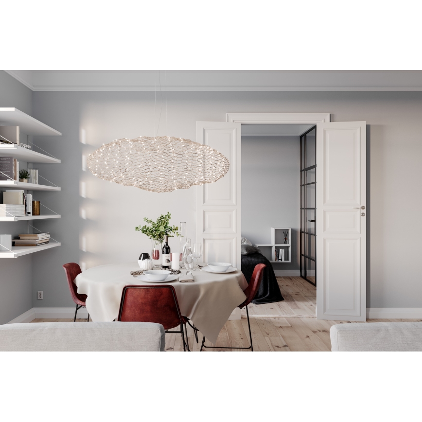 ByRydens - LED Lestenec na vrvici HAYDEN LED/20W/230V zlata