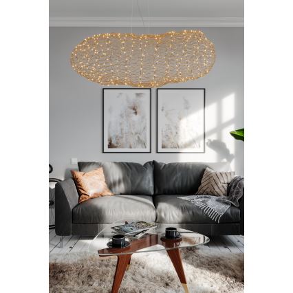 ByRydens - LED Lestenec na vrvici HAYDEN LED/20W/230V zlata