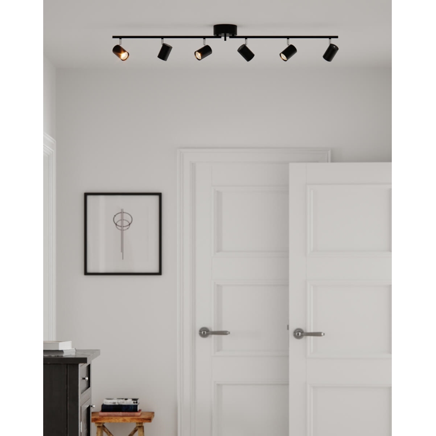 ByRydens - Reflektor CORRECT 6xGU10/7W/230V črna pr. 30 cm