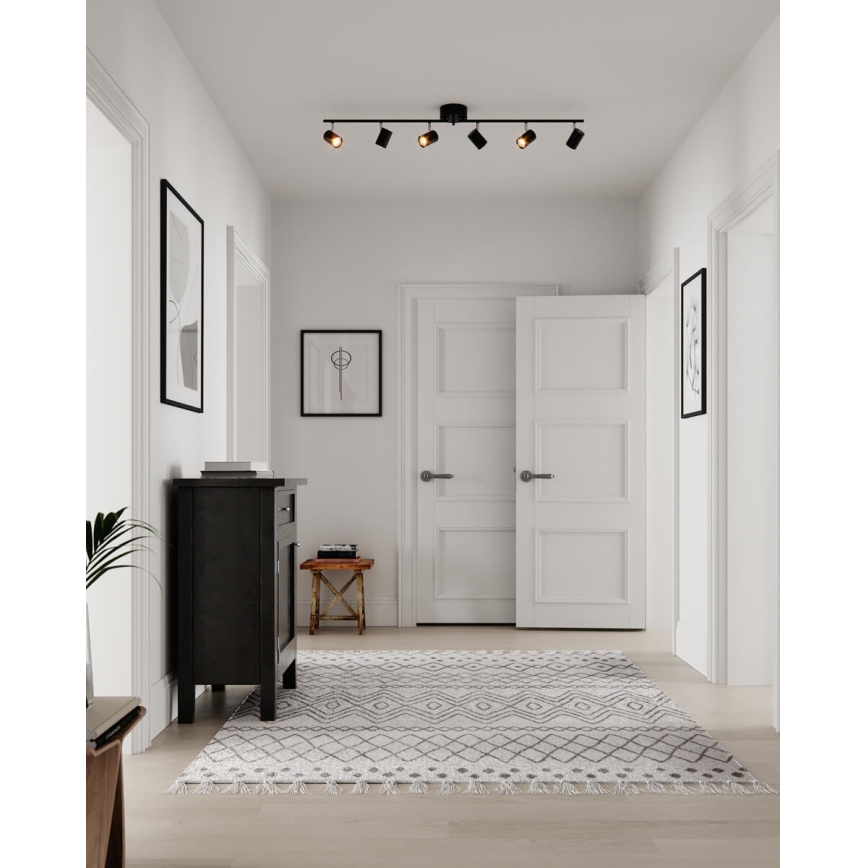 ByRydens - Reflektor CORRECT 6xGU10/7W/230V črna pr. 30 cm