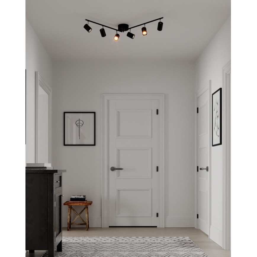 ByRydens - Reflektor CORRECT 6xGU10/7W/230V črna pr. 30 cm