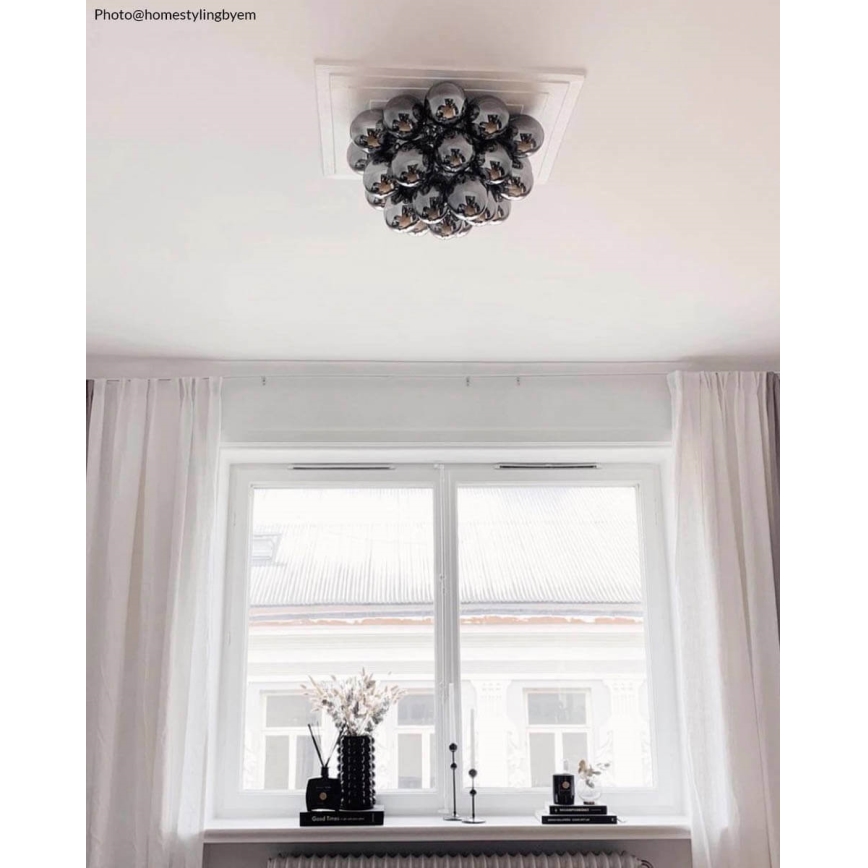 ByRydens - Stropna svetilka GROSS 6xG9/5W/230V dimna/črna pr. 50 cm