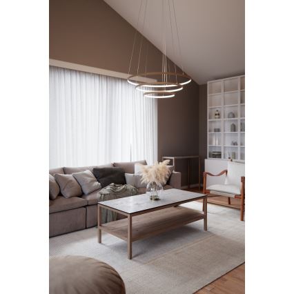 ByRydens - LED Lestenec na vrvici TRIONE LED/45W/230V rjava pr. 80 cm