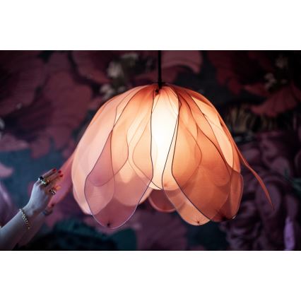 ByRydens - Lestenec na vrvici LOU LOU 1xE27/5W/230V roza pr. 80 cm