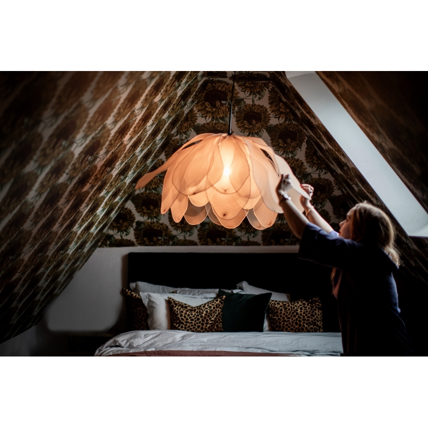 ByRydens - Lestenec na vrvici LOU LOU 1xE27/5W/230V bež pr. 80 cm