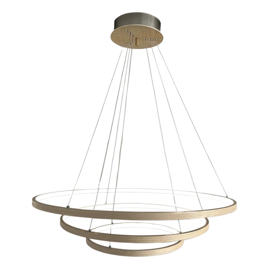 ByRydens - LED Lestenec na vrvici TRIONE LED/45W/230V rjava pr. 80 cm