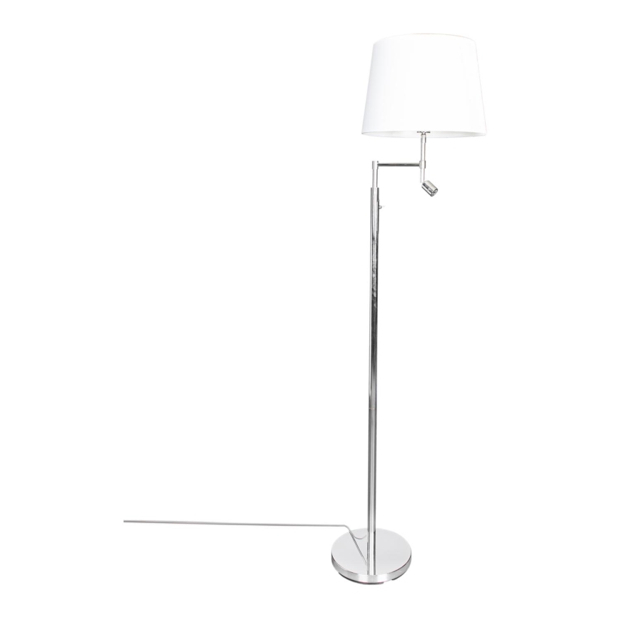 ByRydens - LED stoječa svetilka ORLANDO 1xE27/5W/230V + LED/3W bela/sijajni krom premera 36 cm