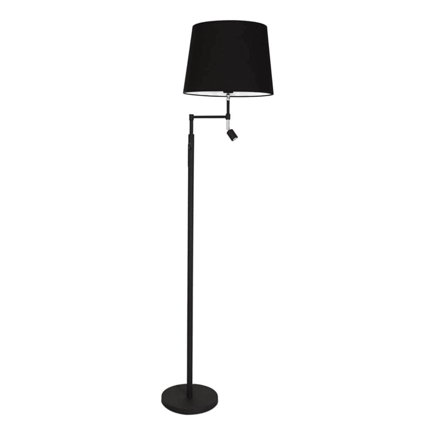 ByRydens - LED stoječa svetilka ORLANDO 1xE27/5W/230V + LED/3W, črna, premer 36 cm