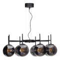 ByRydens - Lestenec na vrvici BOYLE 8xE27/5W/230V dimna/črna pr. 83 cm