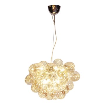 ByRydens - Lestenec na vrvici GROSS 8xG9/4W/230V dimna/rjava pr. 50 cm