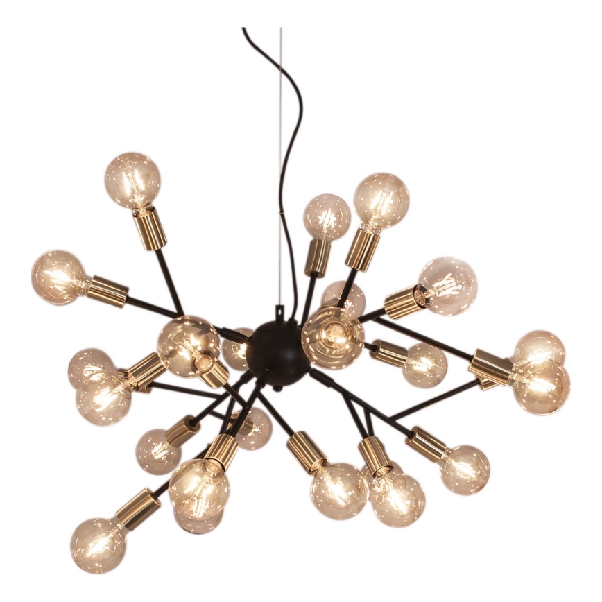 ByRydens - Lestenec na vrvici HEROES 24xE27/5W/230V črna pr. 80 cm