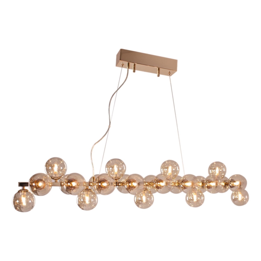 ByRydens - Lestenec na vrvici SPLENDOR 25xG9/5W/230V dimna/rjava