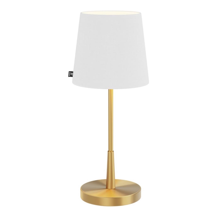 ByRydens - Namizna svetilka LUMI 1xE27/8W/230V bela/zlata 48,5 cm