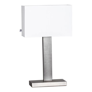 ByRydens - Namizna svetilka PRIME 1xE27/5W/230V bela/matiran krom
