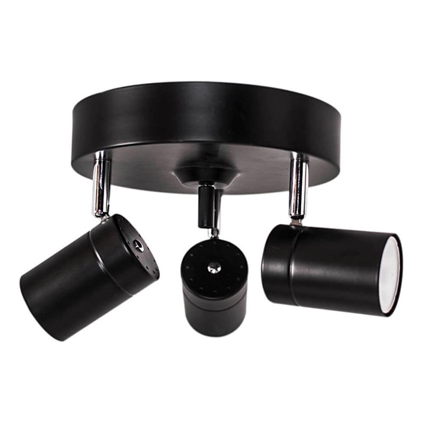 ByRydens - Reflektor CORRECT 3xGU10/7W/230V črna pr. 20 cm