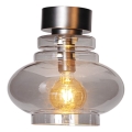 ByRydens - stropna svetilka DOLORES 1xE27/5W/230V, premer 30 cm, siva/dimna