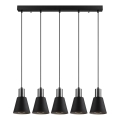 Candelabru pe cablu KEM 5xE27/40W/230V negru