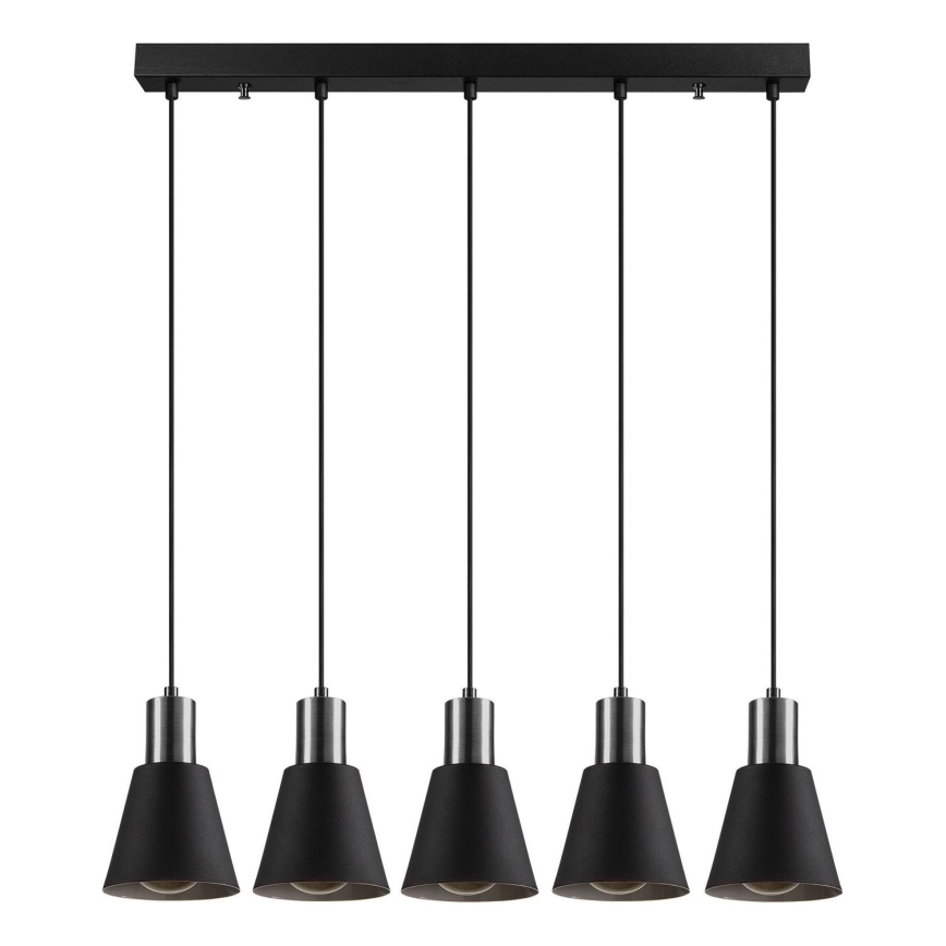Candelabru pe cablu KEM 5xE27/40W/230V negru