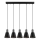Candelabru pe cablu KEM 5xE27/40W/230V negru