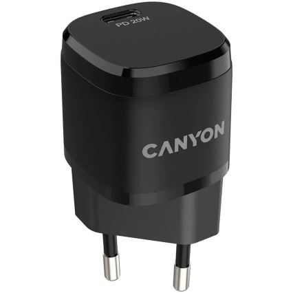 Canyon - Adapter za hitro polnjenje Power Delivery 20W črna