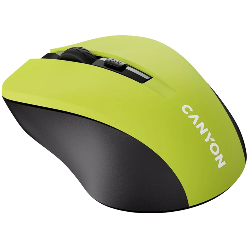 Canyon - Brezžična miška 800/1000/1200 DPI 2xAAA rumena