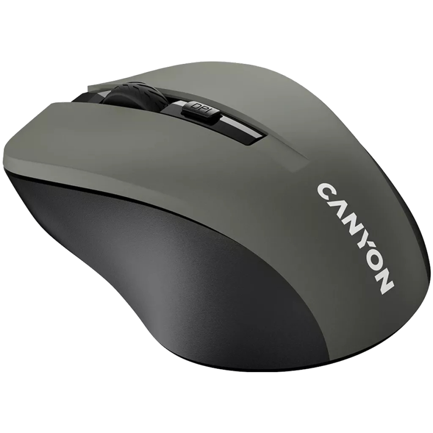 Canyon - Brezžična miška 800/1000/1200 DPI 2xAAA siva