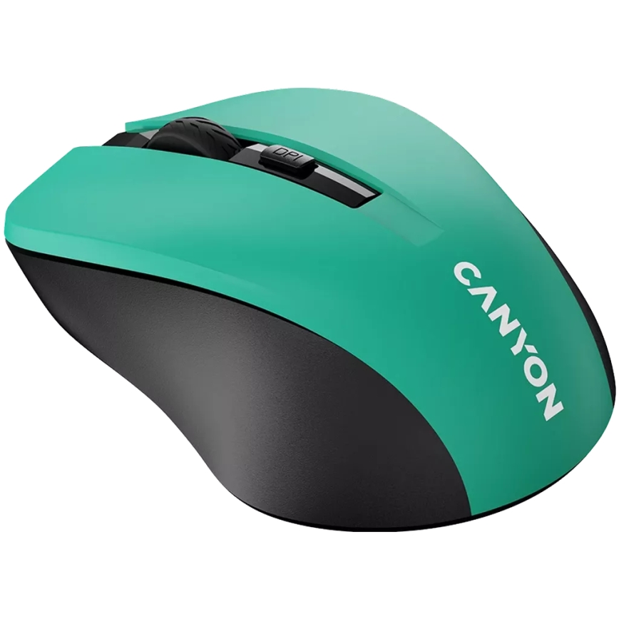 Canyon - Brezžična miška 800/1000/1200 DPI 2xAAA zelena