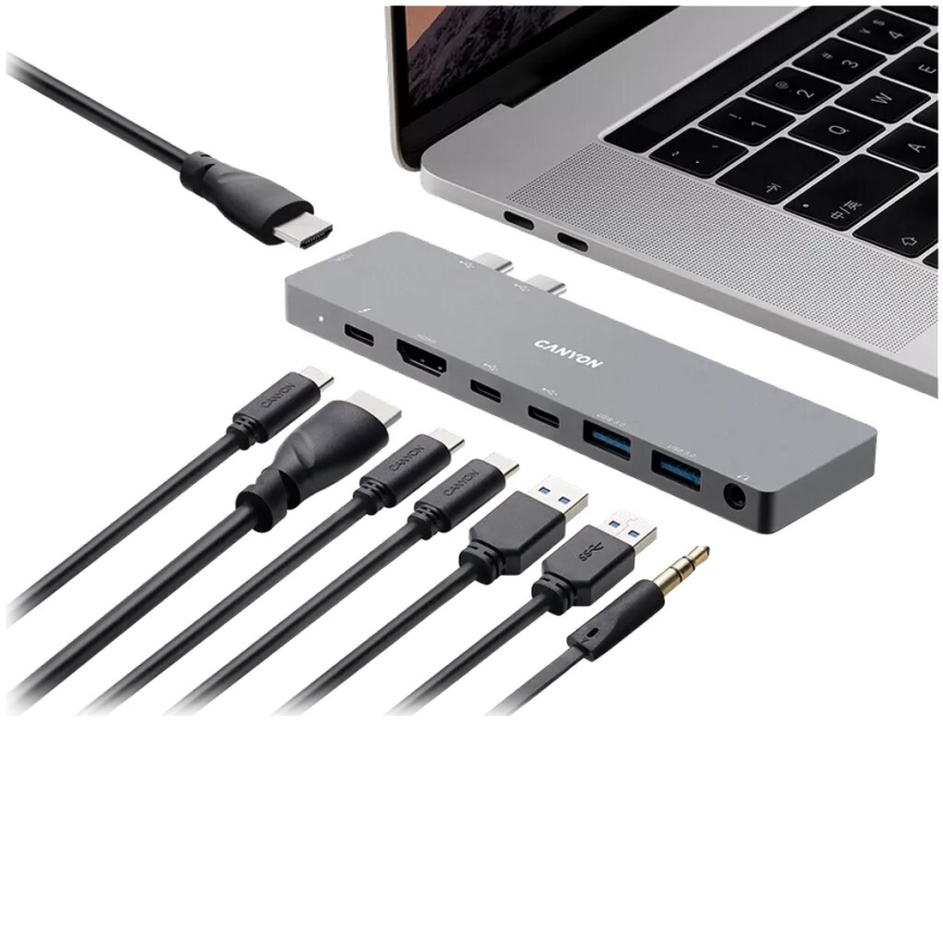 Canyon - Docking station Power Delivery za MacBook 8v1