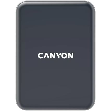 Canyon - Magnetni nosilec za telefon v avtomobilu z brezžičnim polnilnikom funkcija Qi 5V kvadraten črna