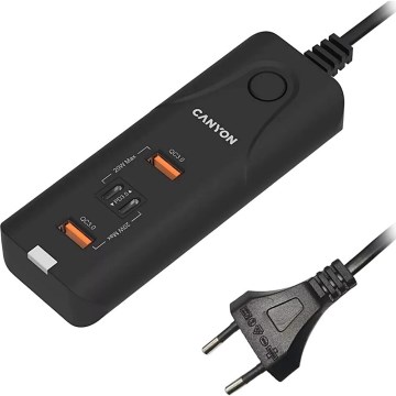 Canyon - Polnilnik 2xUSB A + 2xUSB C Power Delivery 20W