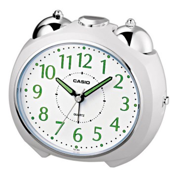 Casio - Budilka 1xLR14 bela/sijajni krom