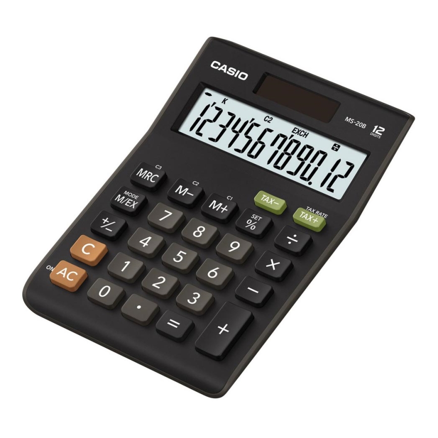 Casio - Namizni kalkulator 1xLR54 črn