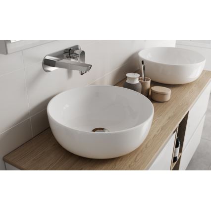 Cersanit K116-047-ECO - Umivalnik za pult MODUO Ø 35 cm keramika/sijajna bela